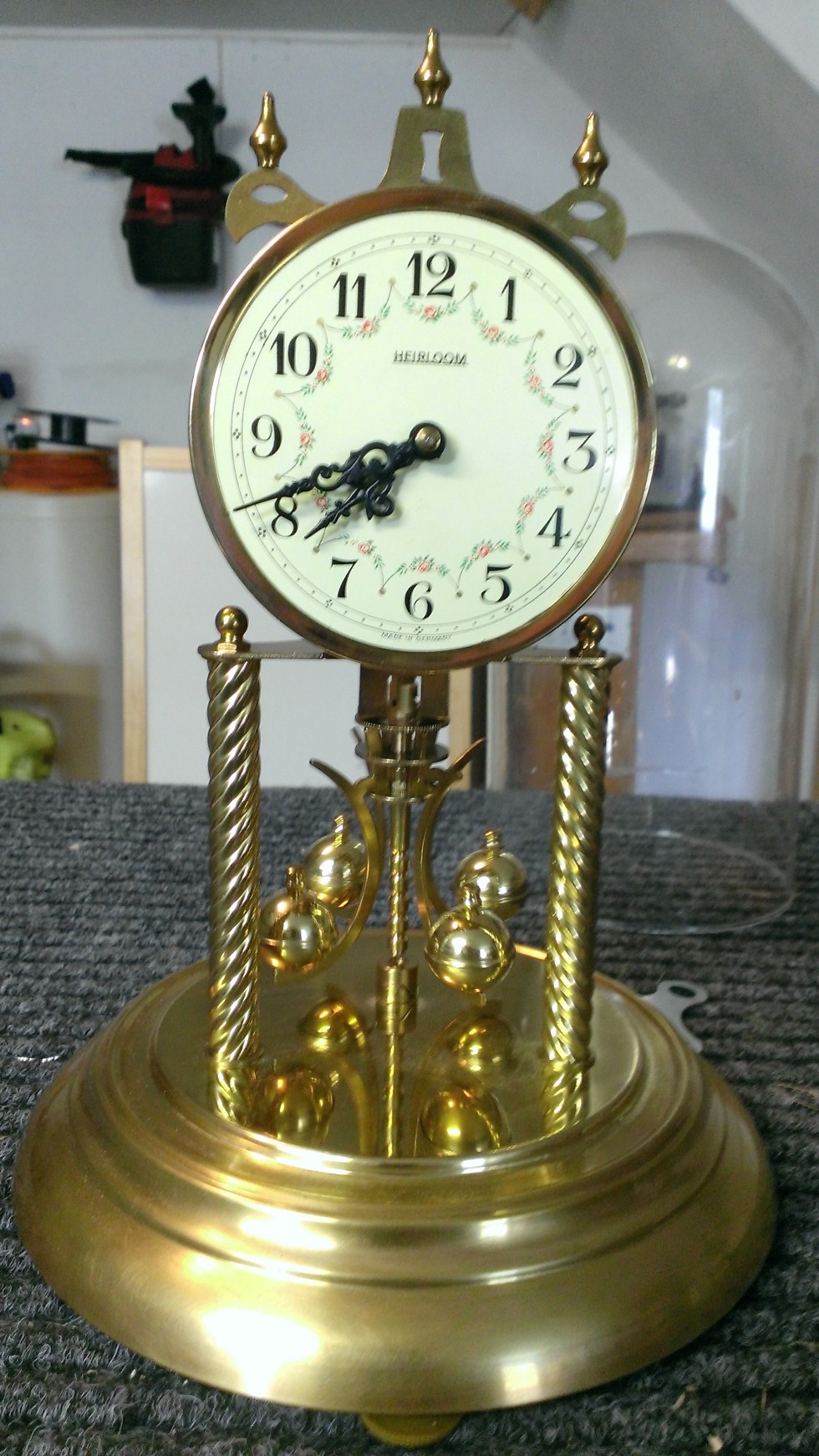Heirloom Sigfried Haller Simonswald Anniversary clock c. 1960 Germany