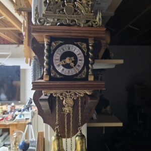 Dutch Zaandam-style wall clock from the mid-20th century