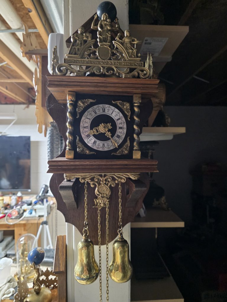 Dutch Zaandam-style 8 day wall clock c. 1950 - Rescue Clocks